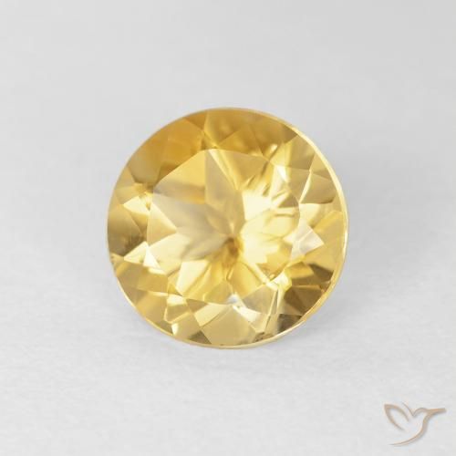 Citrino Oro medio naturale da 1.73 ct, Rotondo, VVS