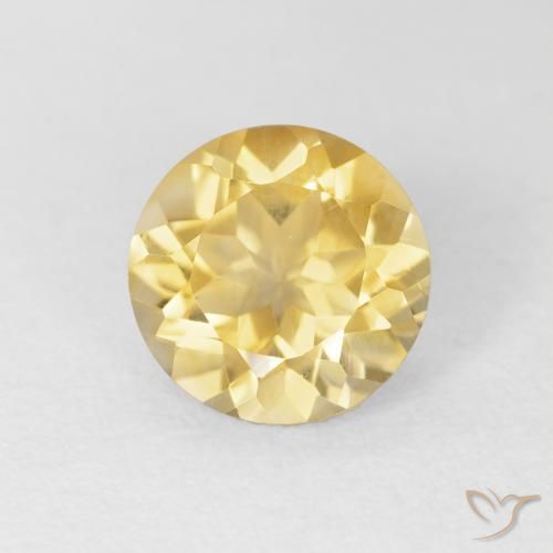 1.72ct Naturale Oro Citrino, Rotondo, VVS