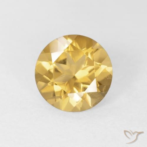 1.10ct Naturale Oro medio Citrino, Rotondo, VVS