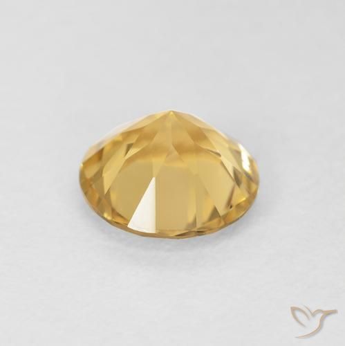 Citrino Oro medio naturale da 1.10 ct, Rotondo, VVS