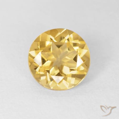 1.58ct Naturale Oro Citrino, Rotondo, VVS