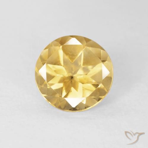 1.62ct Naturale Oro medio Citrino, Rotondo, VVS
