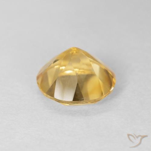 Citrino Oro medio naturale da 1.62 ct, Rotondo, VVS