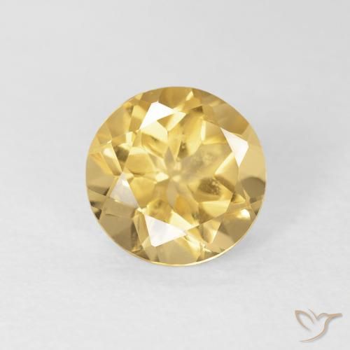 1.55ct Naturale Oro Citrino, Rotondo, VVS