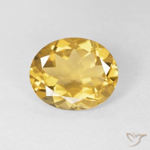 3.93ct Naturale Dorato Citrino, Ovale, VVS