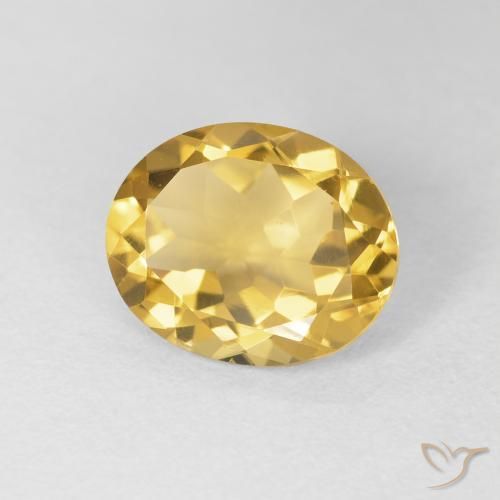 Citrino Dorato naturale da 3.93 ct, Ovale, VVS