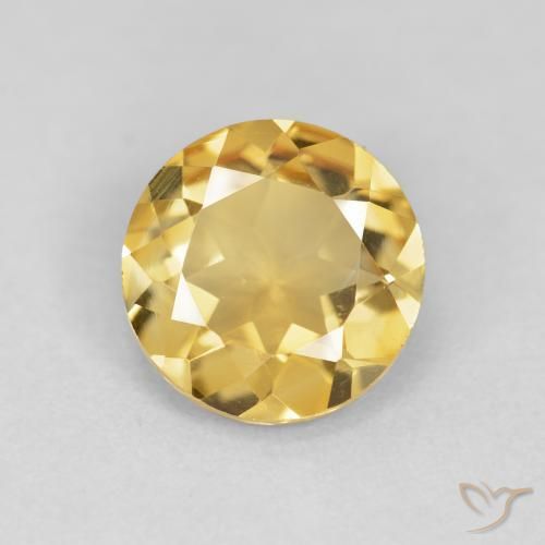 Citrino Oro profondo naturale da 1.49 ct, Rotondo, VVS