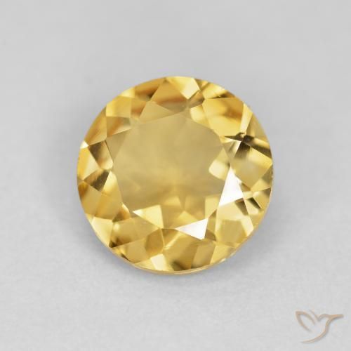 Citrino Oro profondo naturale da 1.49 ct, Rotondo, VVS
