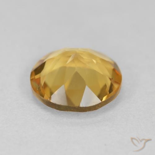 Citrino Oro profondo naturale da 1.49 ct, Rotondo, VVS
