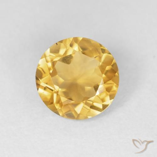 1.53ct Naturale Oro brillante Citrino, Rotondo, VVS