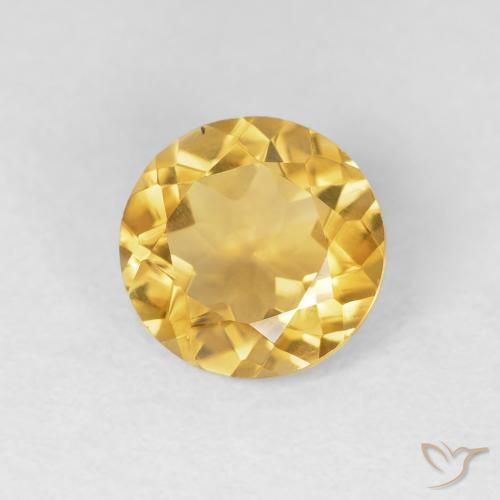 Citrino Oro brillante naturale da 1.53 ct, Rotondo, VVS