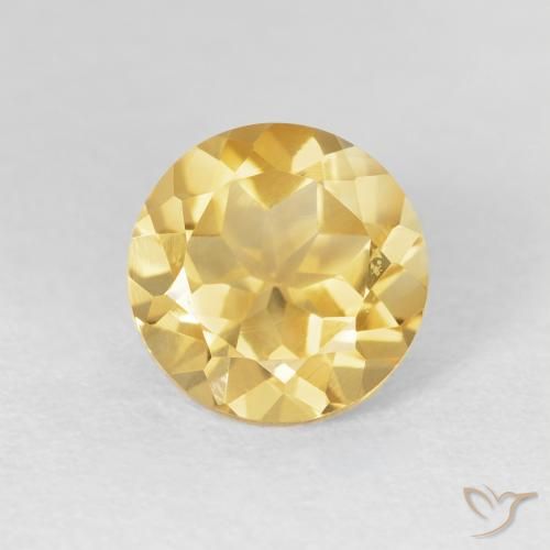 2.01ct Naturale Oro Citrino, Rotondo, VVS