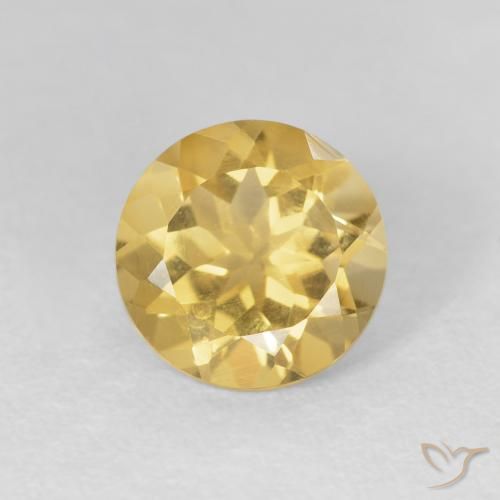 1.78ct Naturale Oro medio Citrino, Rotondo, VVS