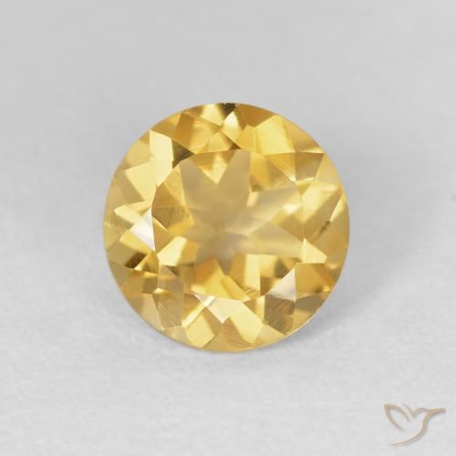 Citrino Dorato naturale da 1.73 ct, Rotondo, VVS