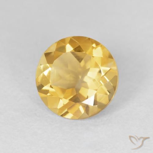 Citrino Dorato naturale da 1.73 ct, Rotondo, VVS