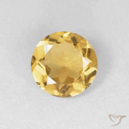 1.10ct Naturale Oro medio Citrino, Rotondo, VVS