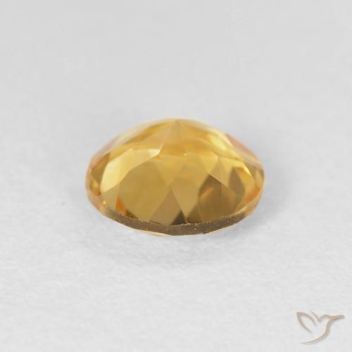 Citrino Oro medio naturale da 1.10 ct, Rotondo, VVS