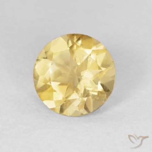 Citrino Dorato naturale da 1.63 ct, Rotondo, VVS