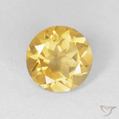 1.89ct Naturale Arancio dorato Citrino, Rotondo, VVS