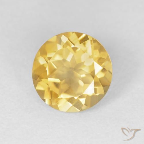 Citrino Arancio dorato naturale da 1.89 ct, Rotondo, VVS