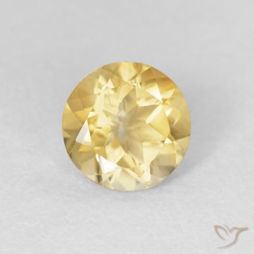 1.14ct Naturale Oro chiaro Citrino, Rotondo, VVS