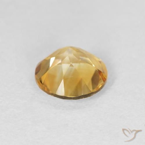 Citrino Oro chiaro naturale da 1.14 ct, Rotondo, VVS
