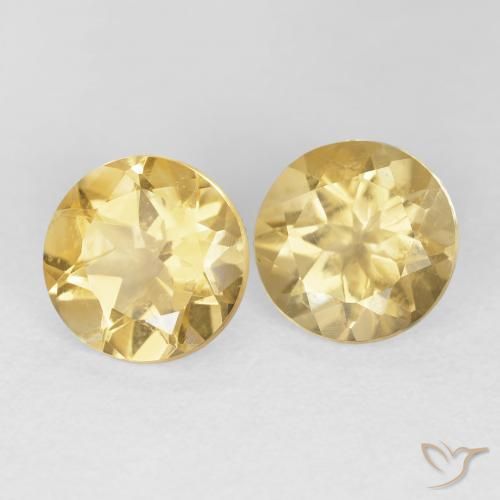 Gemme di Citrino Dorato naturale da 3.60 ct, Rotondo, VS