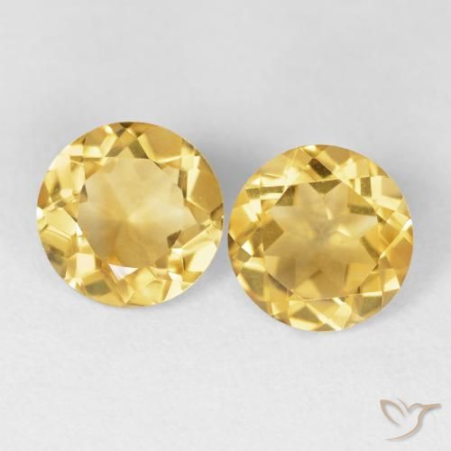 3.25ctw Naturale Dorato medio Citrino, Rotondo, VVS