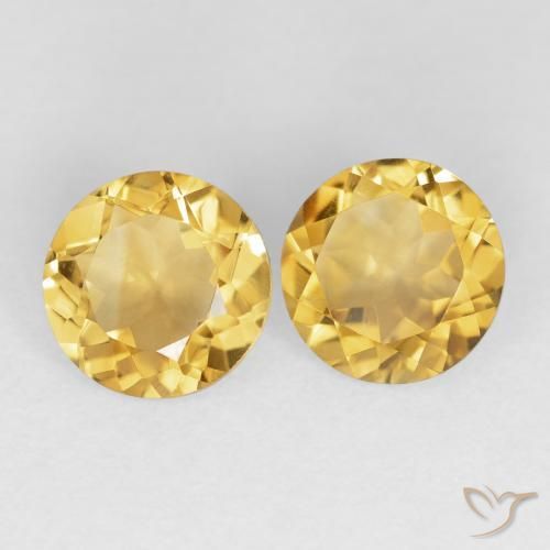 Gemme di Citrino Dorato medio naturale da 3.25 ct, Rotondo, VVS