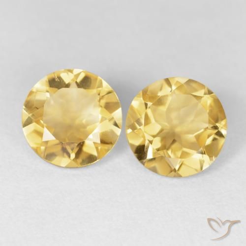 2.96ctw Naturale Dorato medio Citrino, Rotondo, VVS