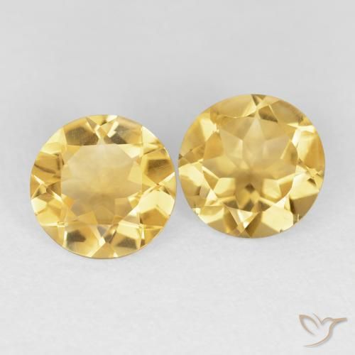 Gemme di Citrino Dorato medio naturale da 2.96 ct, Rotondo, VVS