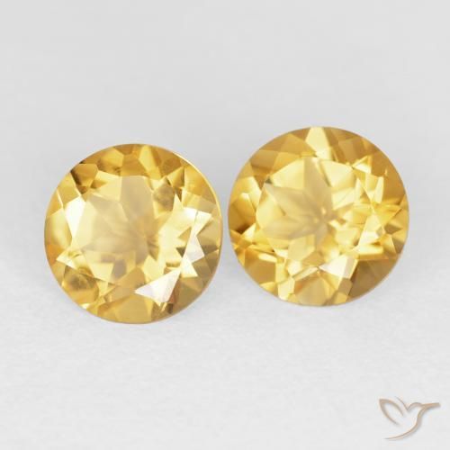 Gemme di Citrino Dorato naturale da 3.45 ct, Rotondo, VVS