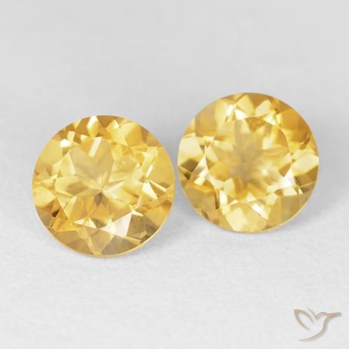 Gemme di Citrino Oro medio naturale da 3.70 ct, Rotondo, VVS