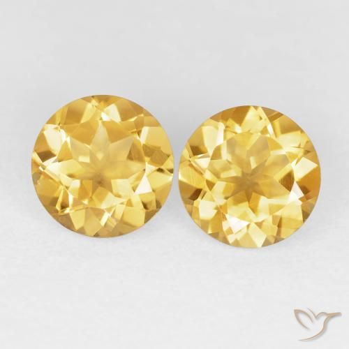 3.69ctw Naturale Oro brillante Citrino, Rotondo, VVS