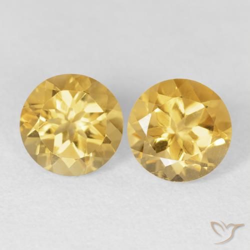 2.45ctw Naturale Oro Citrino, Rotondo, VVS