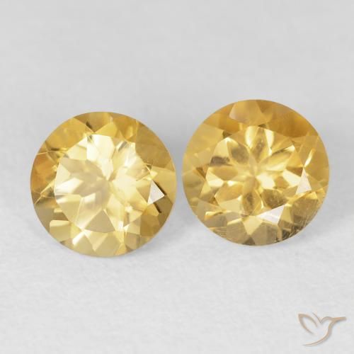 Gemme di Citrino Oro naturale da 2.45 ct, Rotondo, VVS