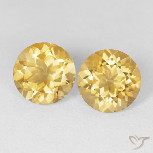 3.68ctw Naturale Oro Citrino, Rotondo, VVS