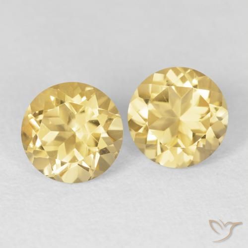Gemme di Citrino Oro chiaro naturale da 2.72 ct, Rotondo, VVS