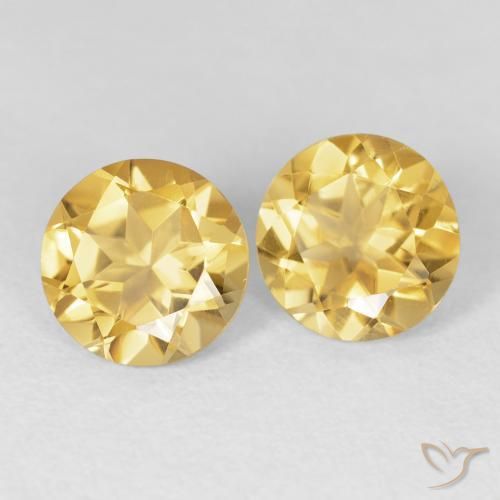 Gemme di Citrino Oro medio naturale da 3.33 ct, Rotondo, VVS