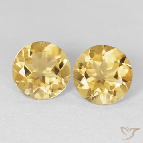 Gemme di Citrino Oro naturale da 3.45 ct, Rotondo, VVS