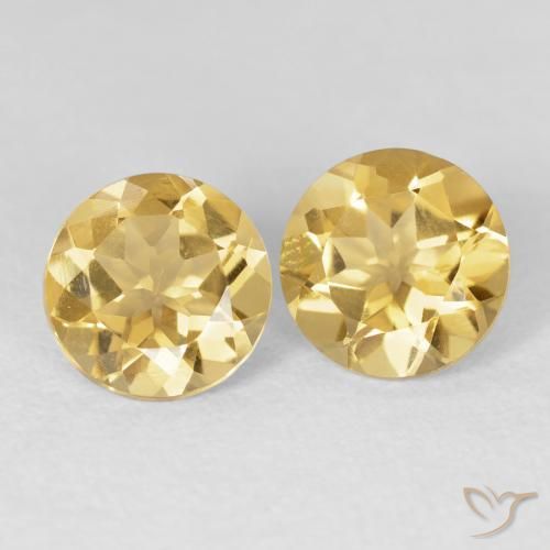 Gemme di Citrino Oro naturale da 3.45 ct, Rotondo, VVS