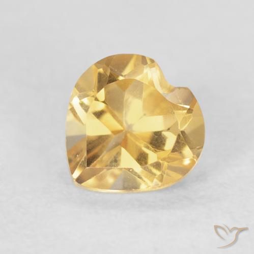 0.73ct Naturale Oro Citrino, Cuore, VVS