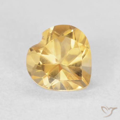 Citrino Oro naturale da 0.73 ct, Cuore, VVS