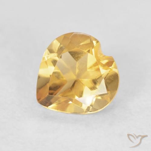 0.66ct Naturale Oro medio Citrino, Cuore, VVS