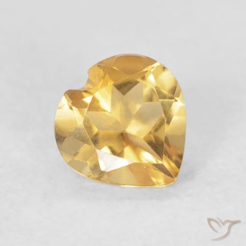 Citrino Oro medio naturale da 0.66 ct, Cuore, VVS