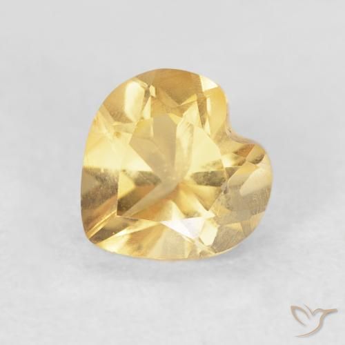 0.74ct Naturale Oro Citrino, Cuore, VVS