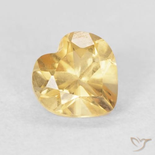 Citrino Oro naturale da 0.74 ct, Cuore, VVS