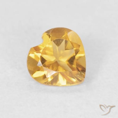 Citrino Oro medio naturale da 0.38 ct, Cuore, VVS