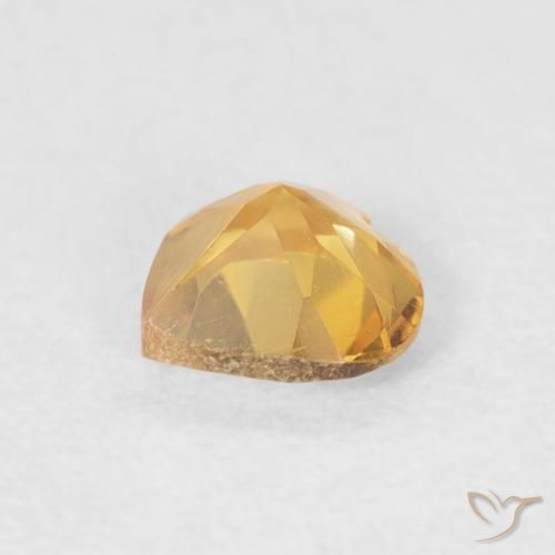Citrino Oro medio naturale da 0.38 ct, Cuore, VVS