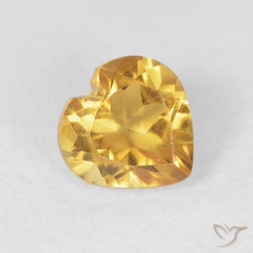 Citrino Oro brillante naturale da 0.45 ct, Cuore, VVS